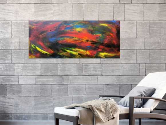 Abstraktes Acrybild bunt modern