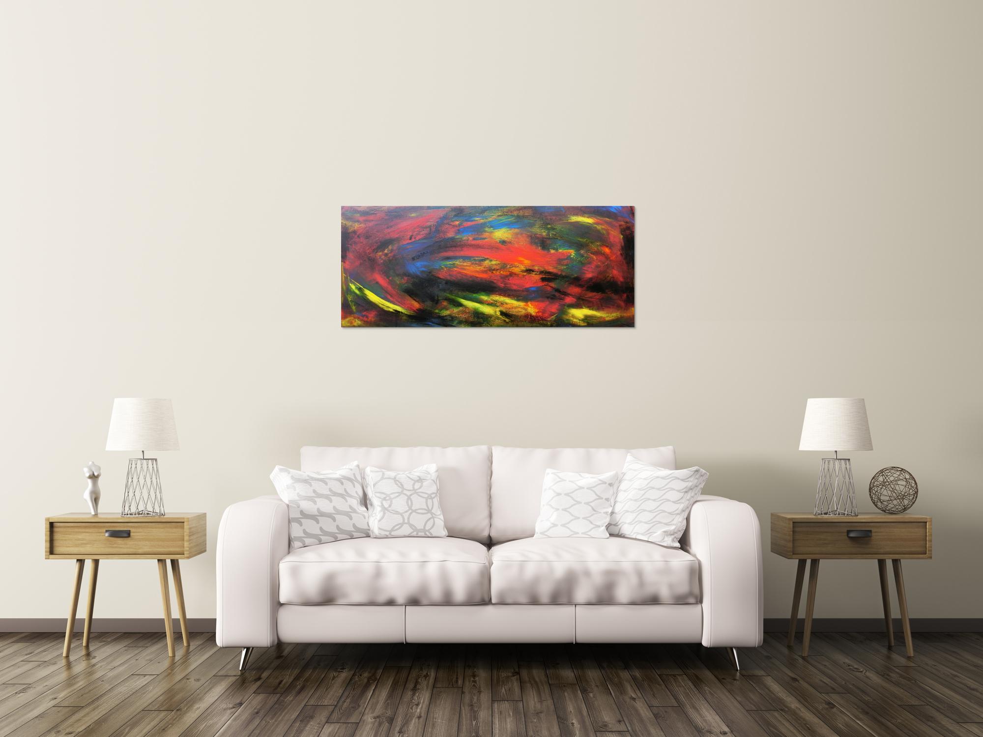 Abstraktes Acrybild bunt modern