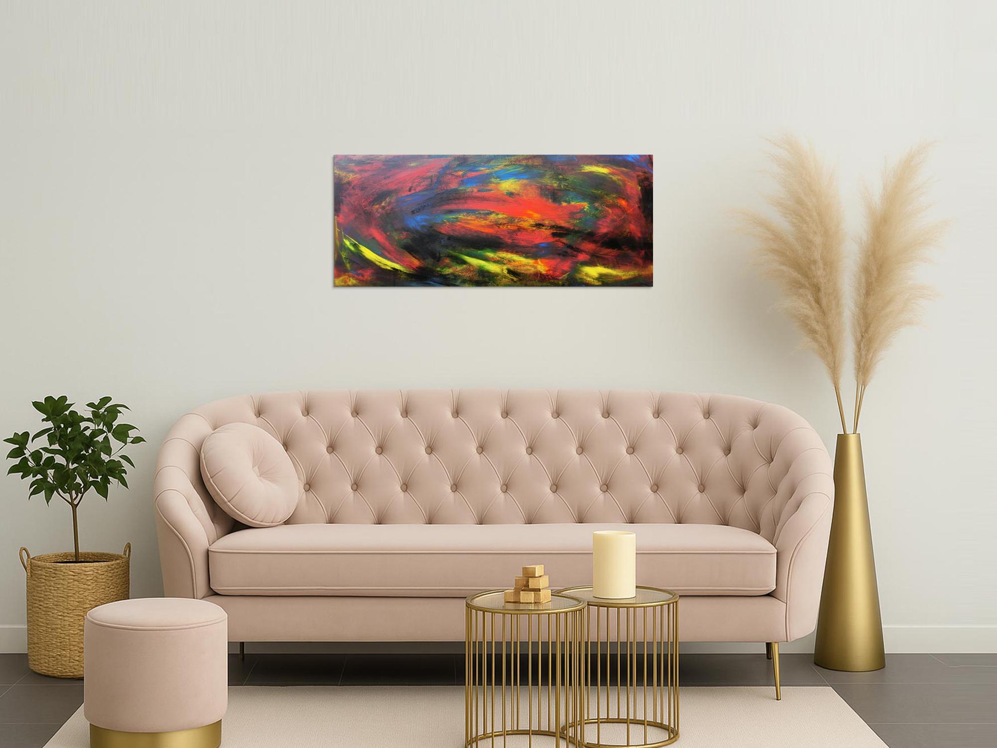 Abstraktes Acrybild bunt modern