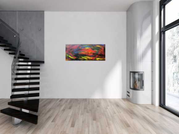 Abstraktes Acrybild bunt modern