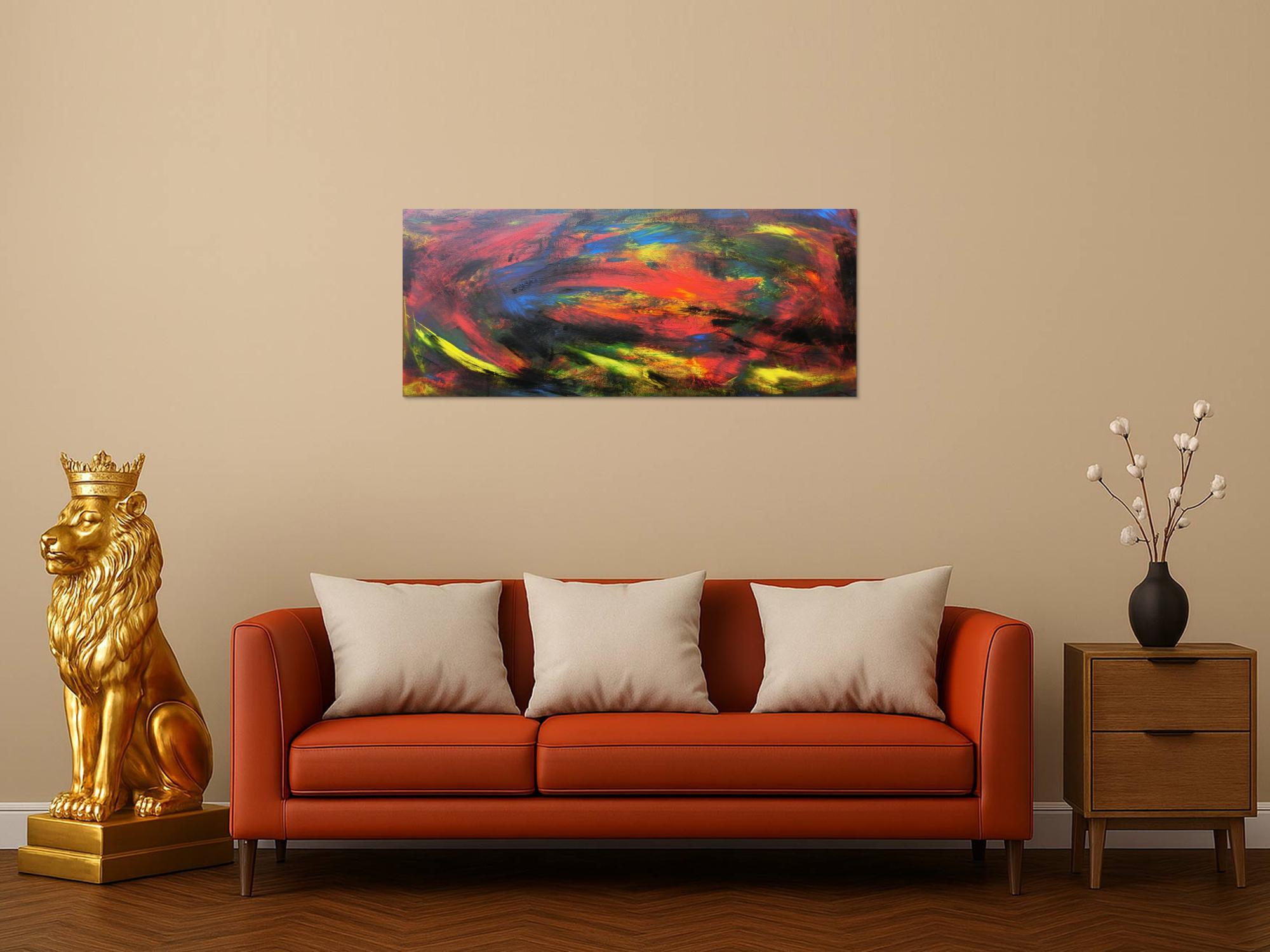 Abstraktes Acrybild bunt modern