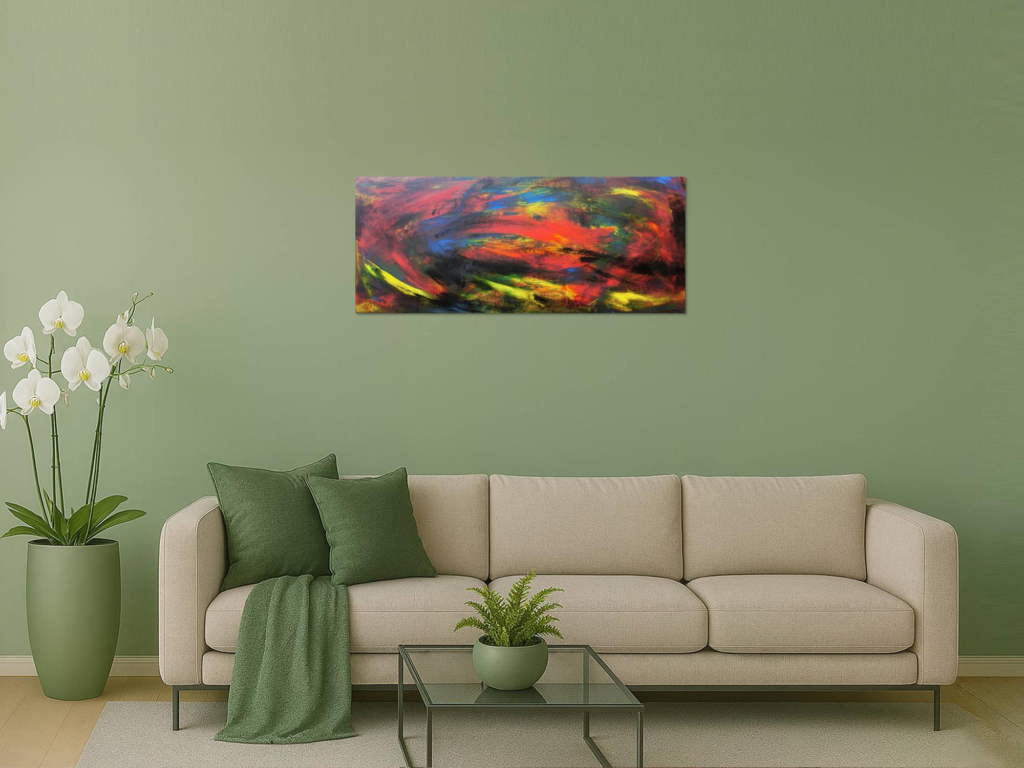 Abstraktes Acrybild bunt modern