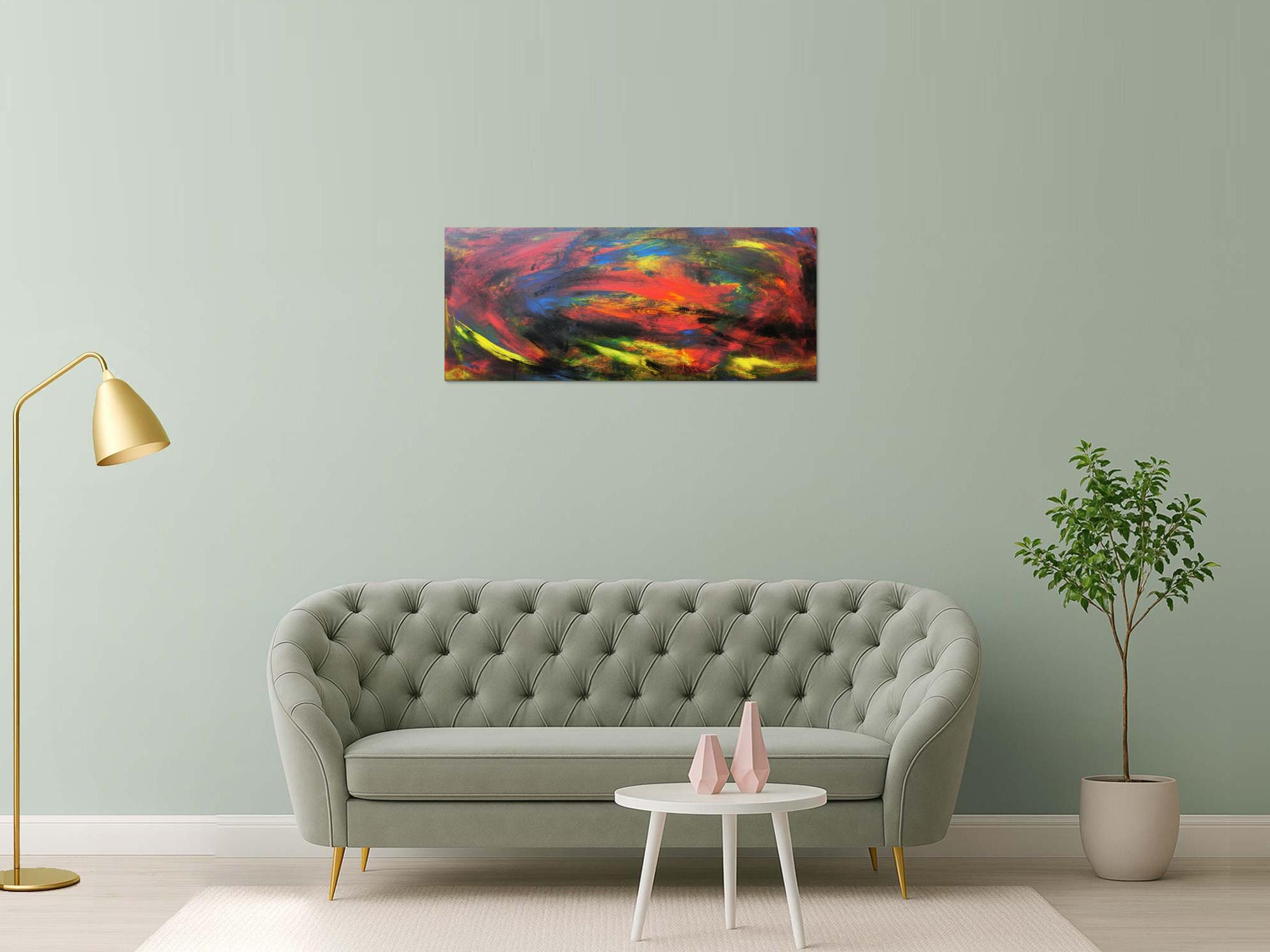 Abstraktes Acrybild bunt modern