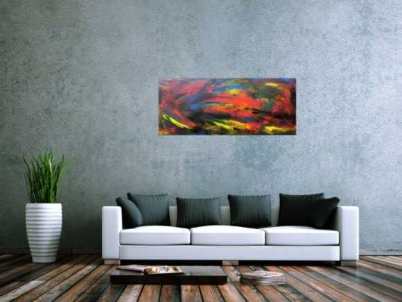 Abstraktes Acrybild bunt modern