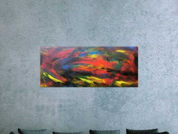 Abstraktes Acrybild bunt modern