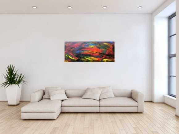 Abstraktes Acrybild bunt modern