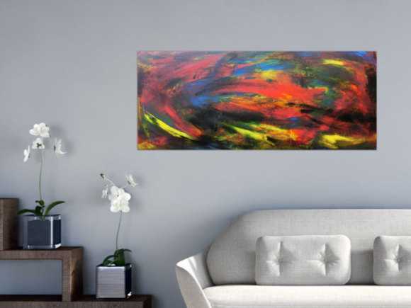 Abstraktes Acrybild bunt modern