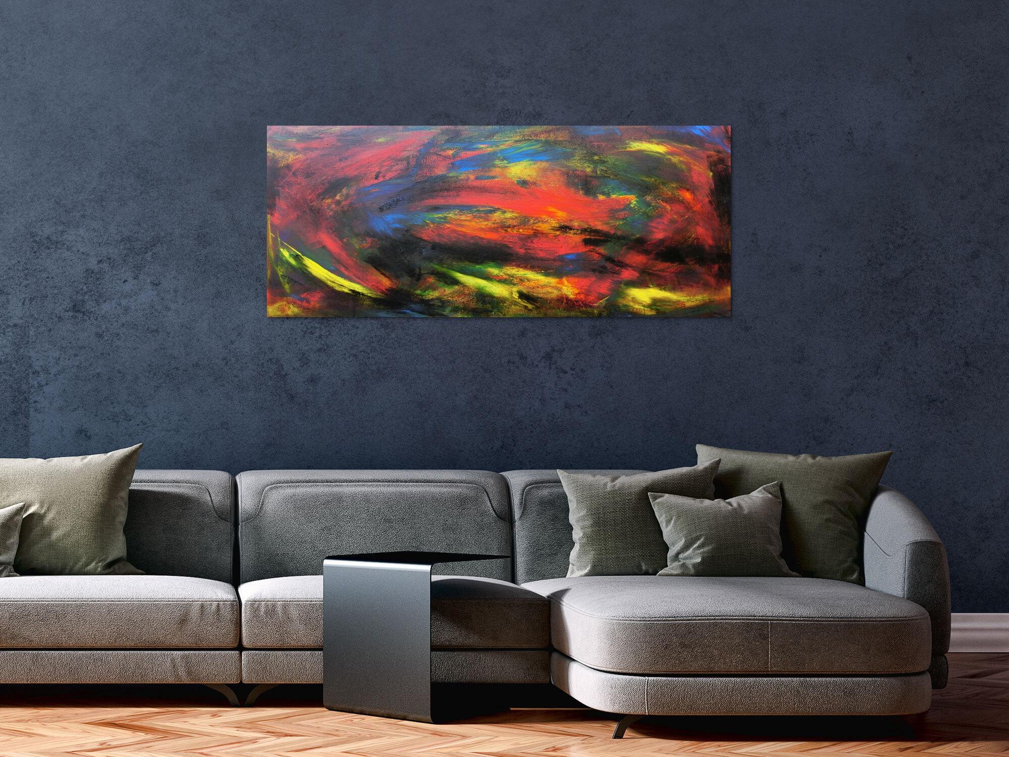 Abstraktes Acrybild bunt modern