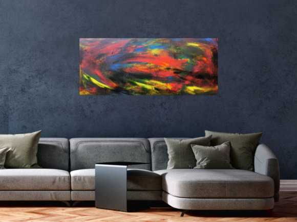 Abstraktes Acrybild bunt modern