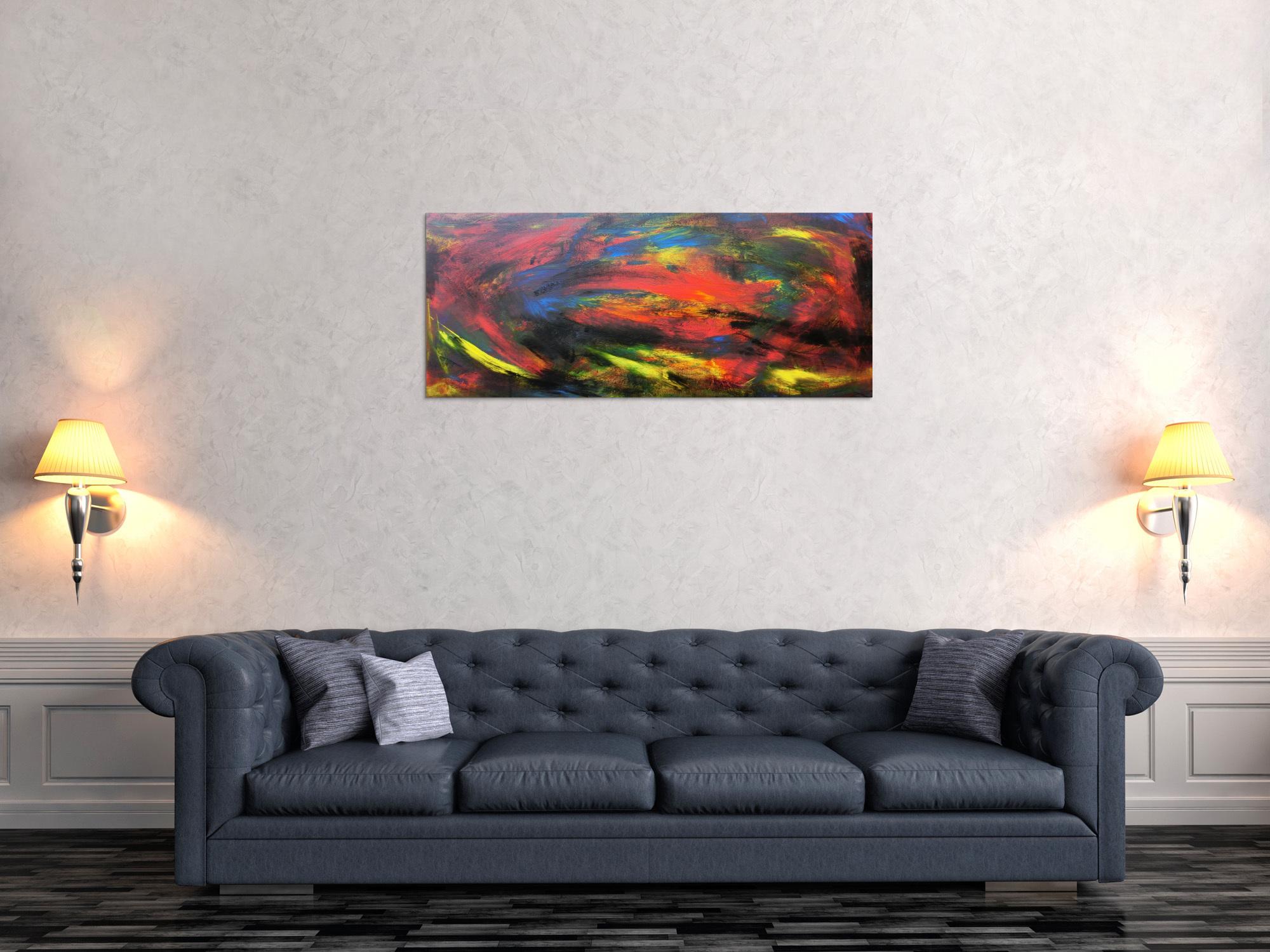 Abstraktes Acrybild bunt modern