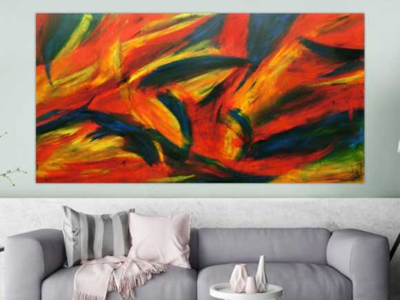 Abstraktes Acrylbild bunt 