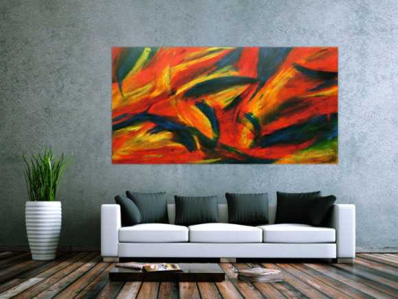 Abstraktes Acrylbild bunt 