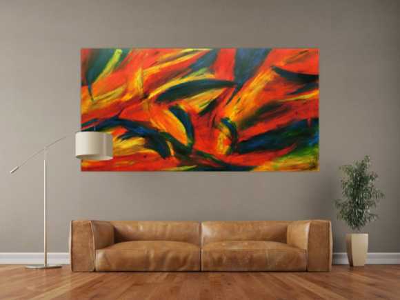 Abstraktes Acrylbild bunt 