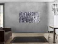 Abstraktes Acrylbild modern in schwarz weiß schlicht zeitgenössisch Action Painting