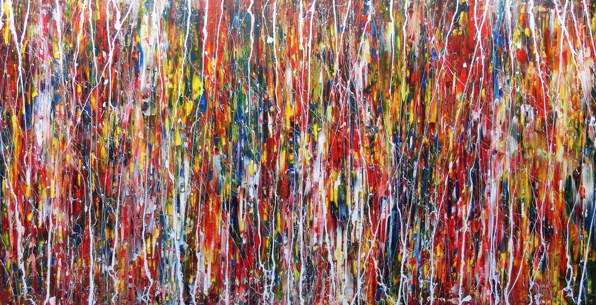 Modernes Acrylbild abstrakt und bunt