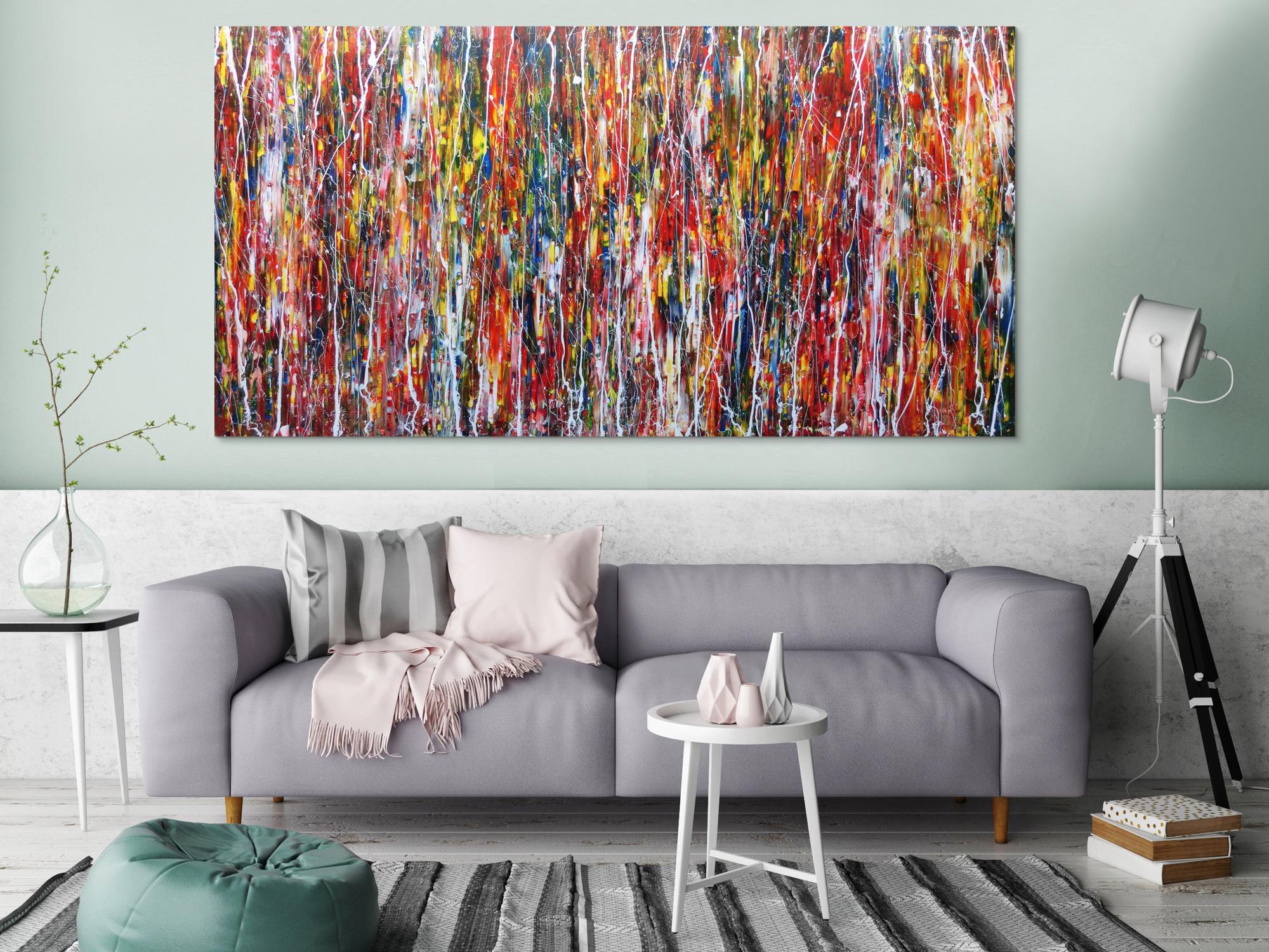 Modernes Acrylbild abstrakt und bunt
