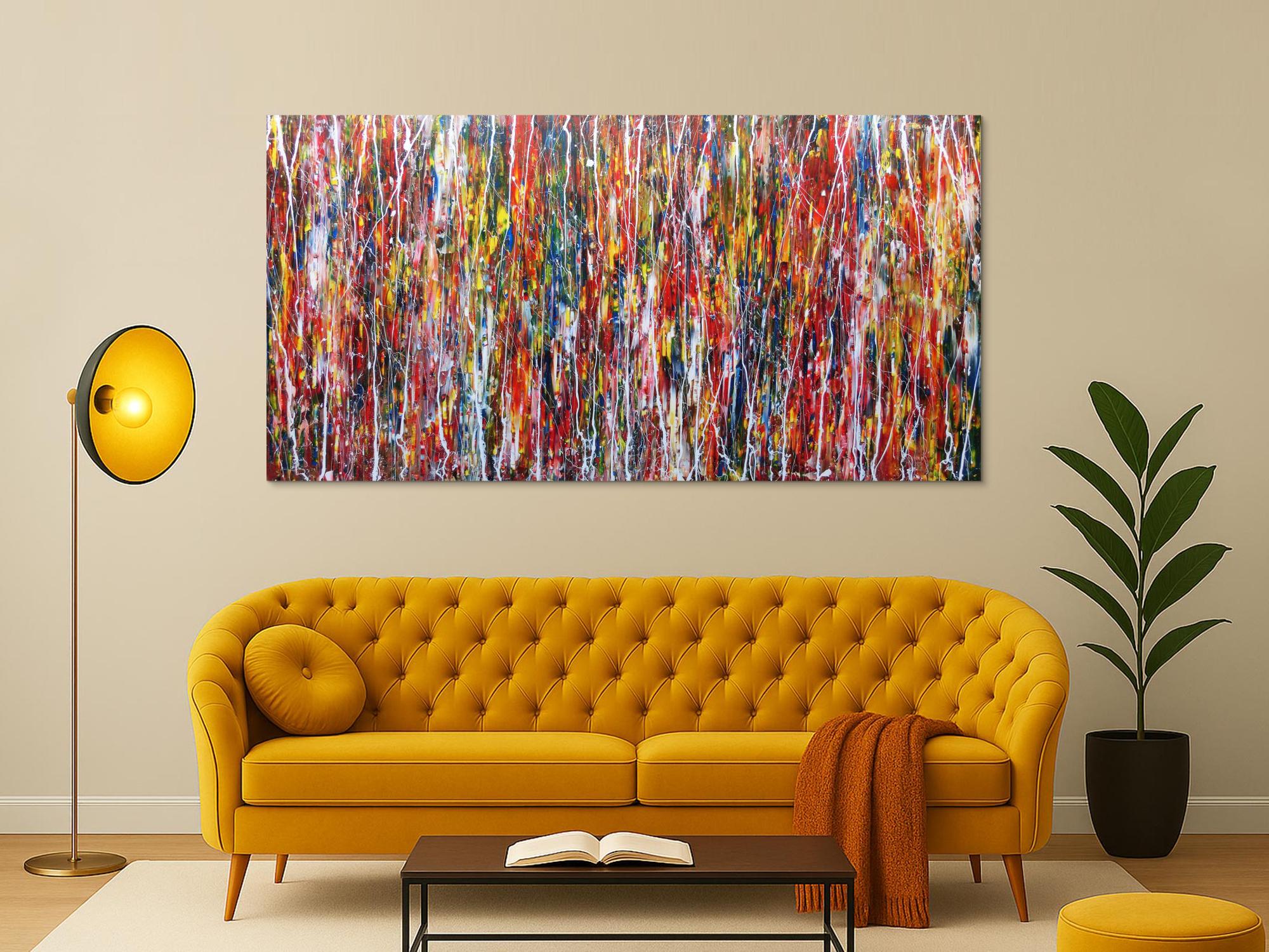 Modernes Acrylbild abstrakt und bunt