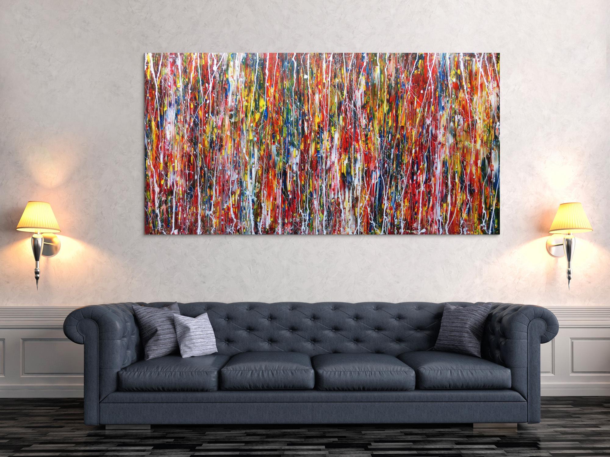 Modernes Acrylbild abstrakt und bunt
