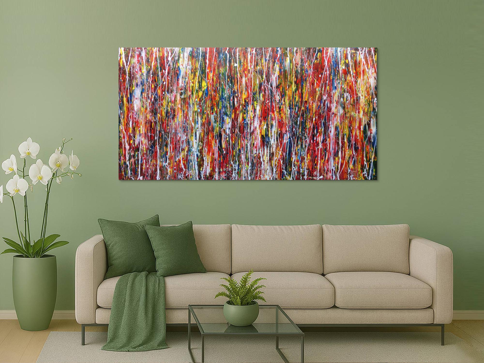 Modernes Acrylbild abstrakt und bunt
