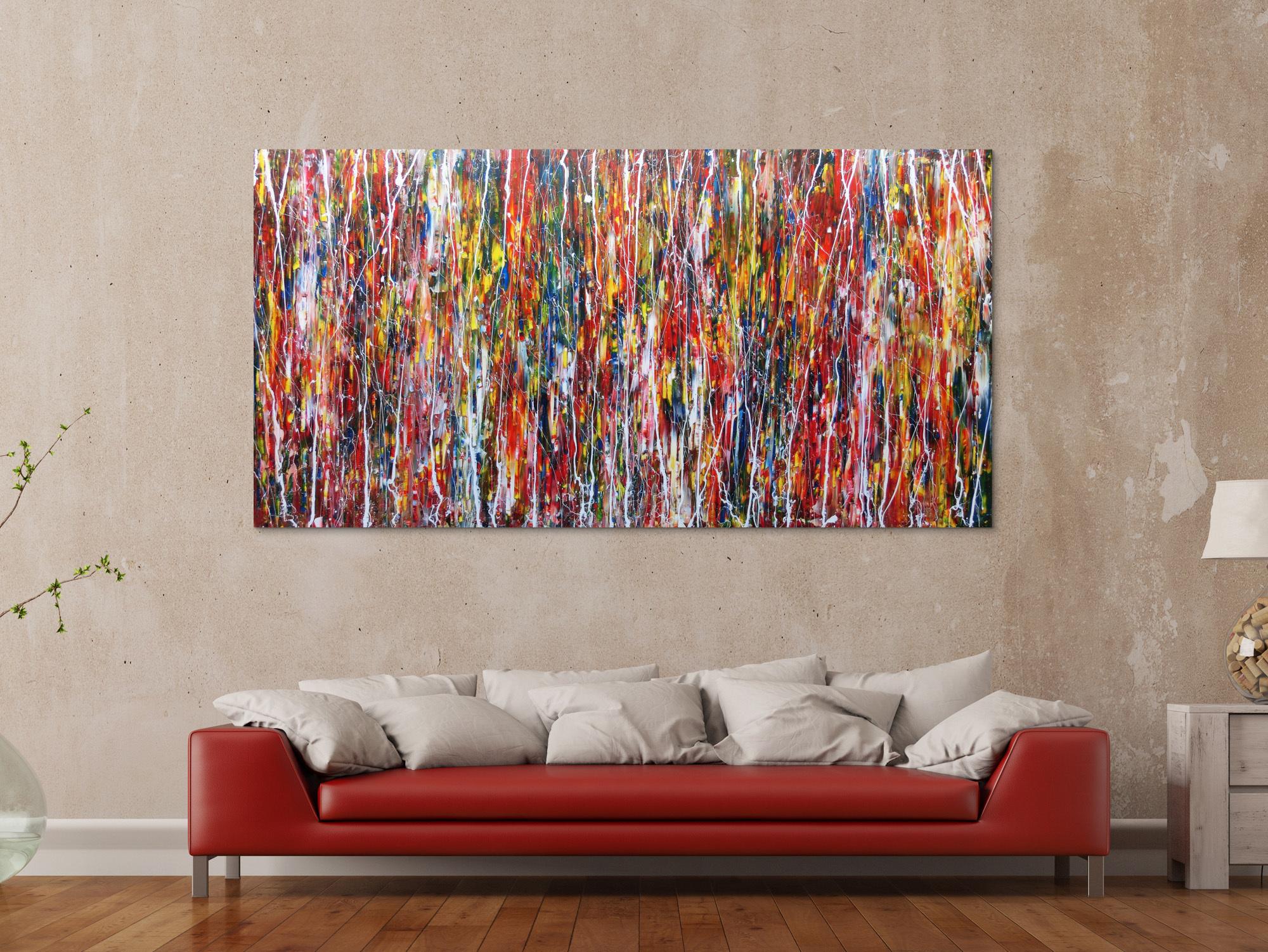 Modernes Acrylbild abstrakt und bunt