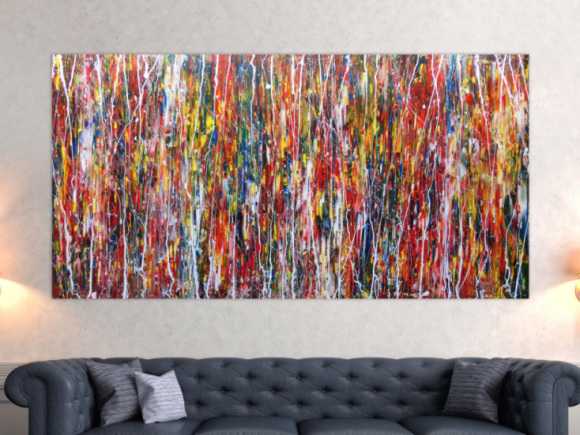 Modernes Acrylbild abstrakt und bunt
