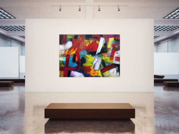 Abstraktes Acrylbild sehr bunt modern Mischtechnik Modern Art sehr bunt viele Farben zeitgenössisch