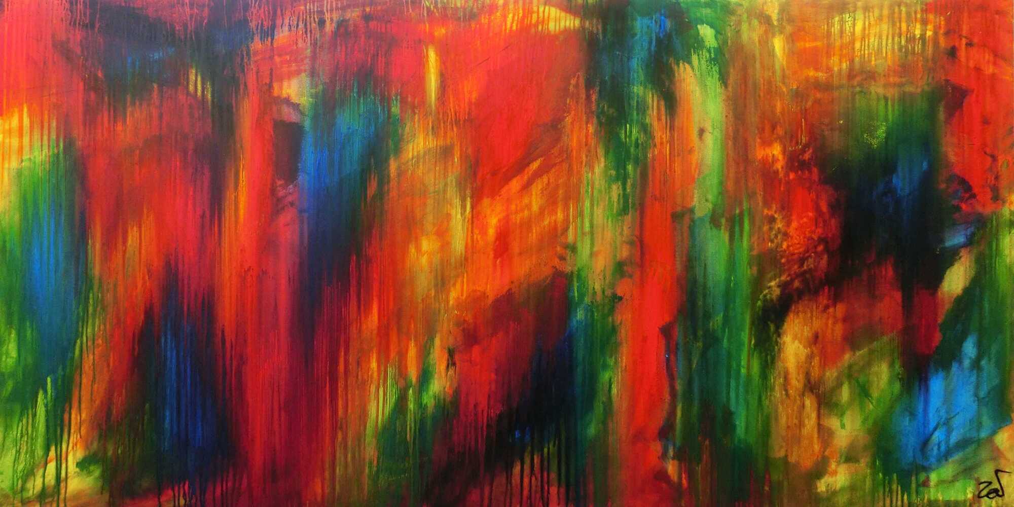 Abstraktes Acrylbild modern Großformat