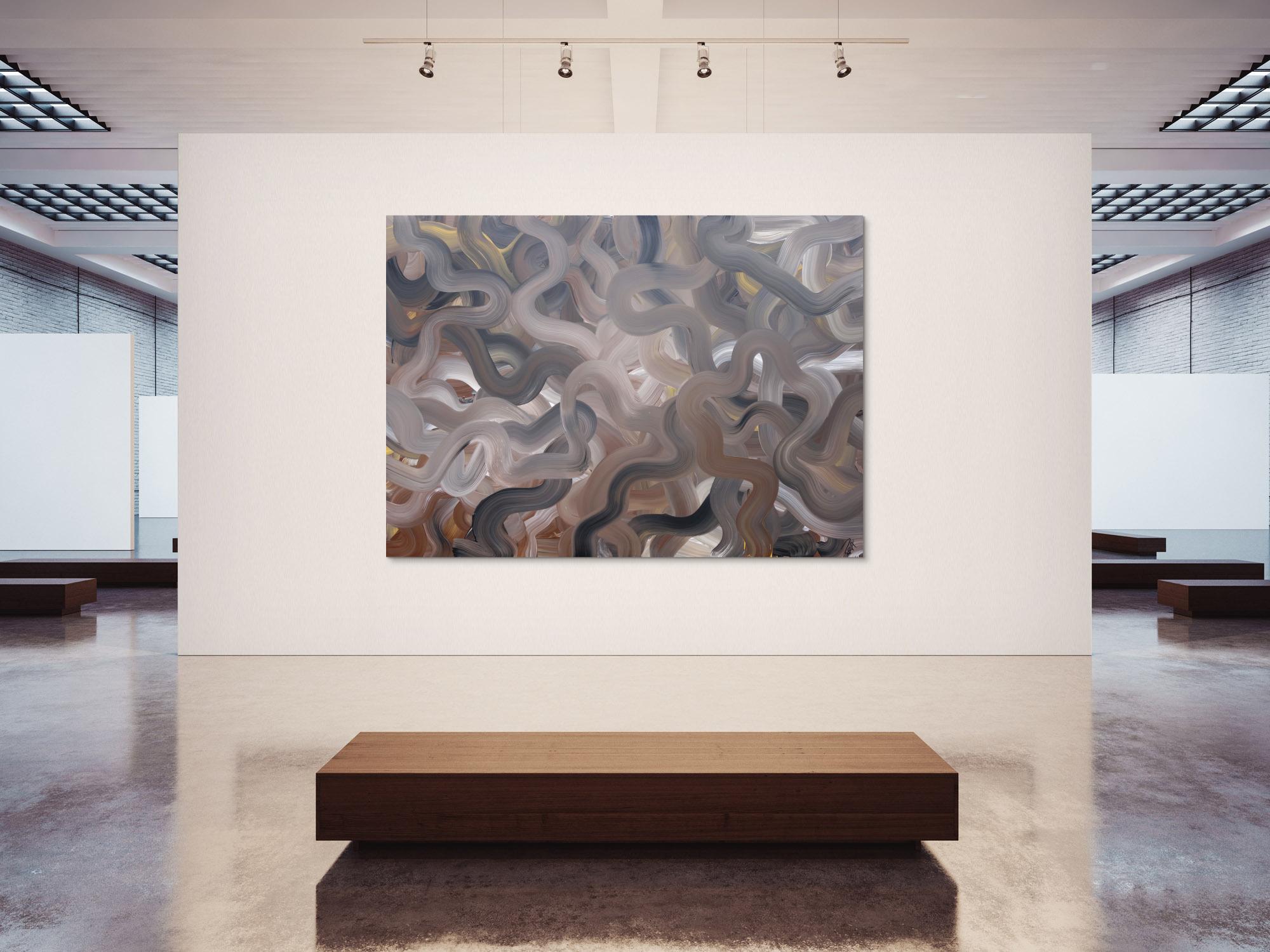 Abstraktes Acrylbild sehr modern braune Farben zeitgenössisch modern handgemalt