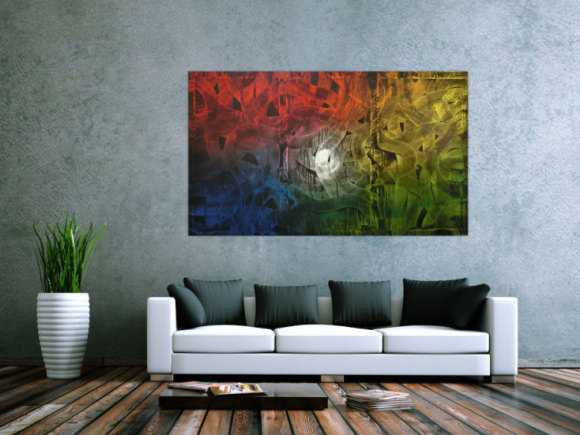Buntes Gemälde abstrakt aus Acryl