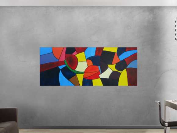 Kunstdruck Ausschnitt erstellen abstraktes Gemälde Nr. 1256