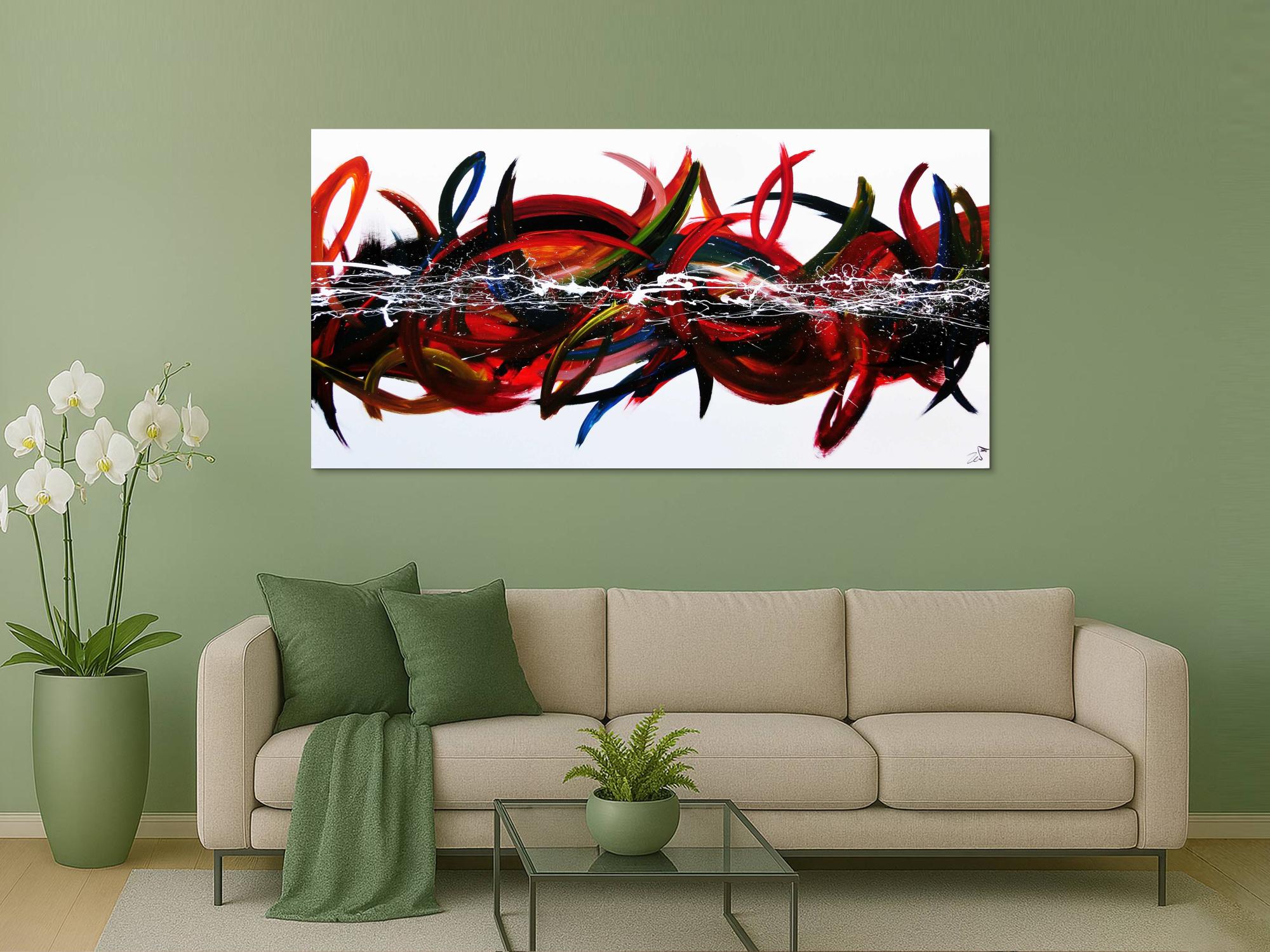 Abstraktes Acrylgemälde modern und bunt