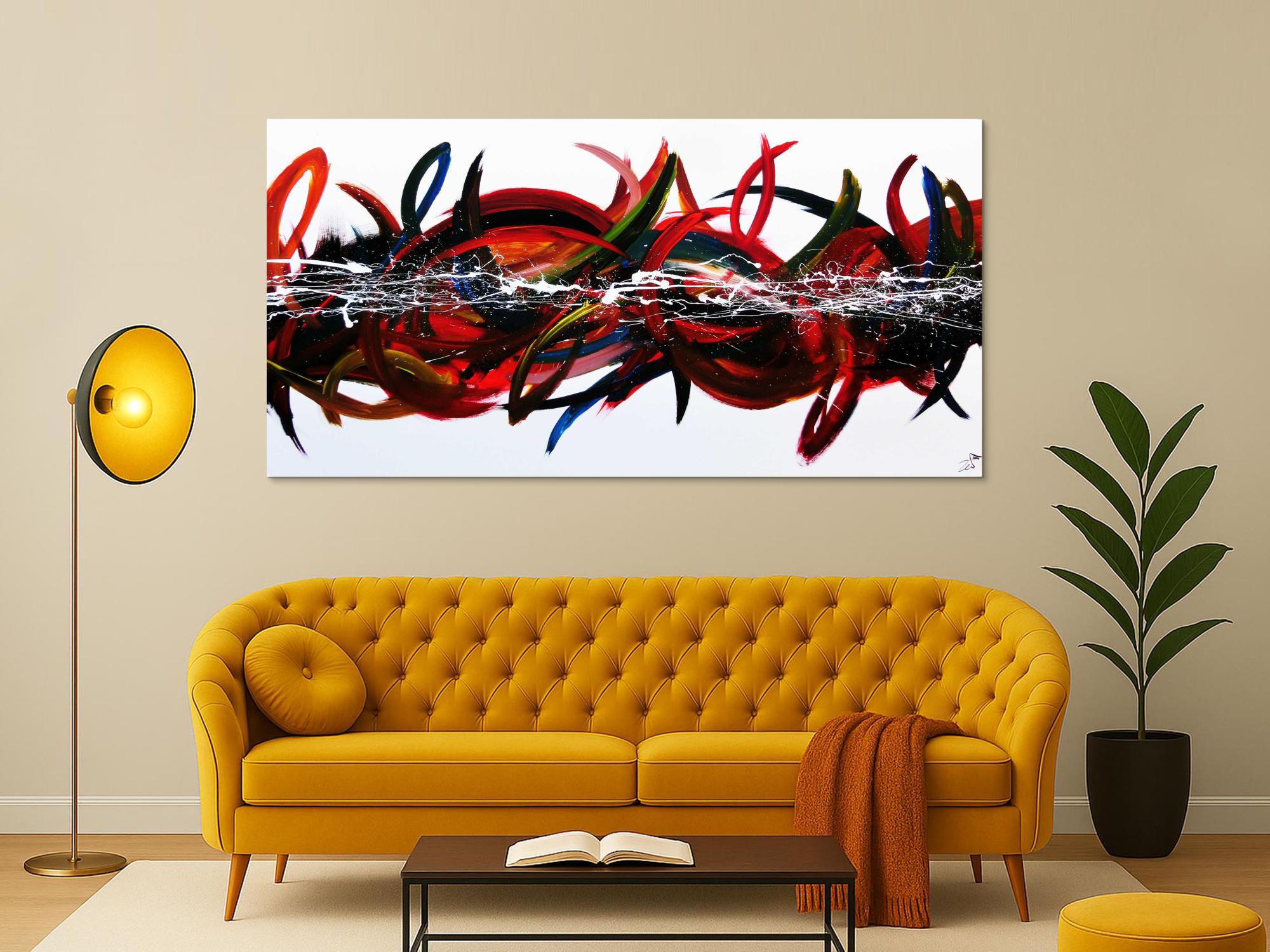 Abstraktes Acrylgemälde modern und bunt