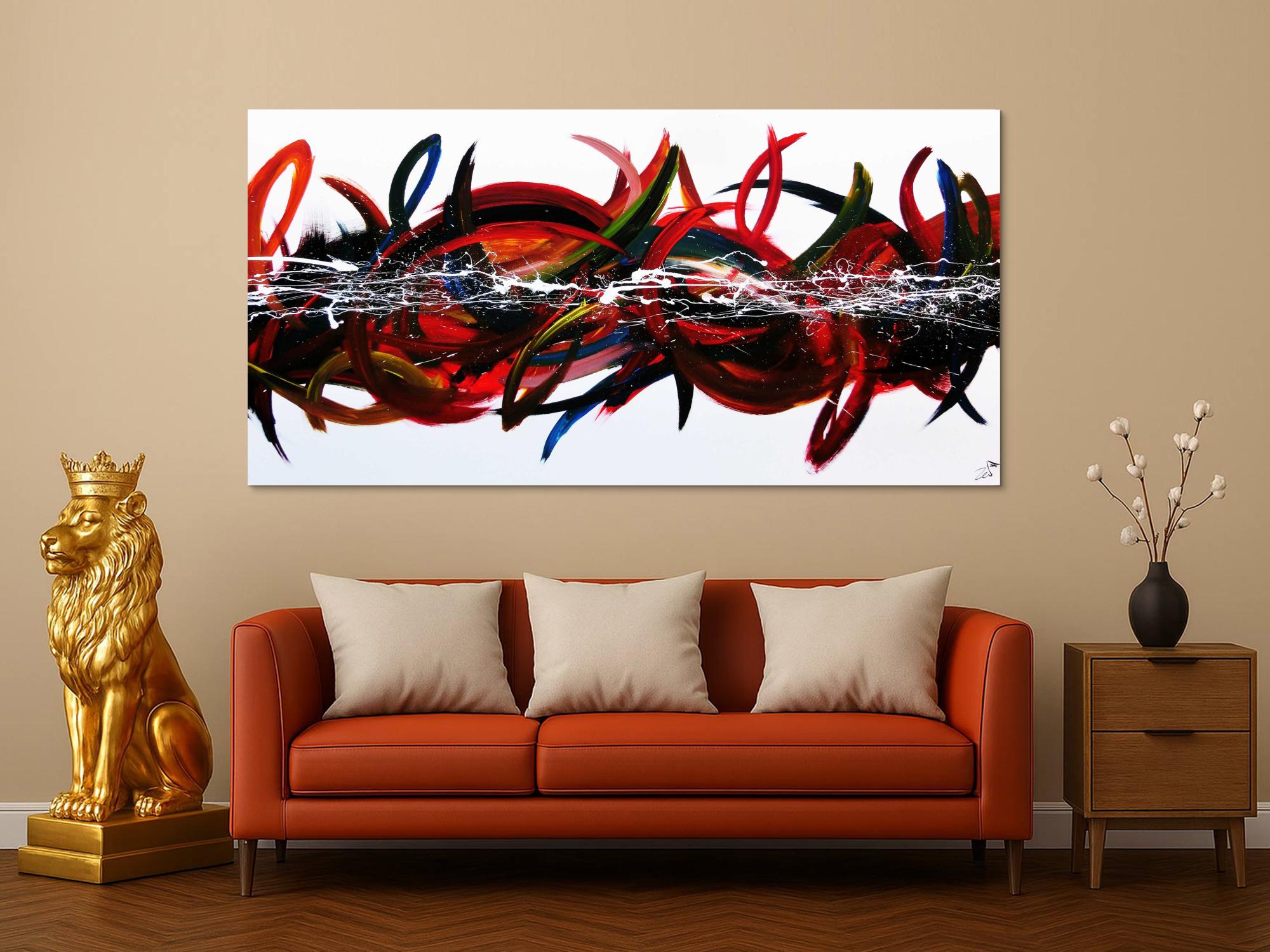 Abstraktes Acrylgemälde modern und bunt