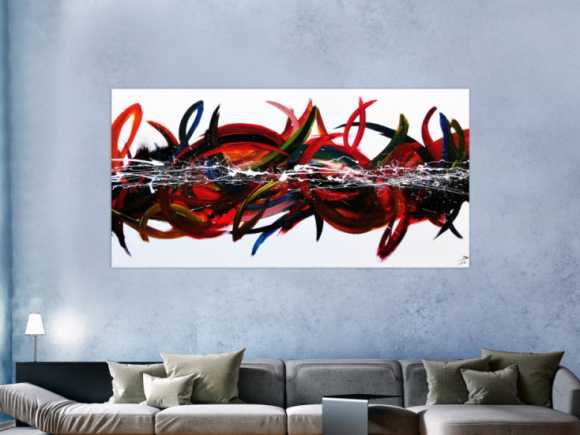 Abstraktes Acrylgemälde modern und bunt