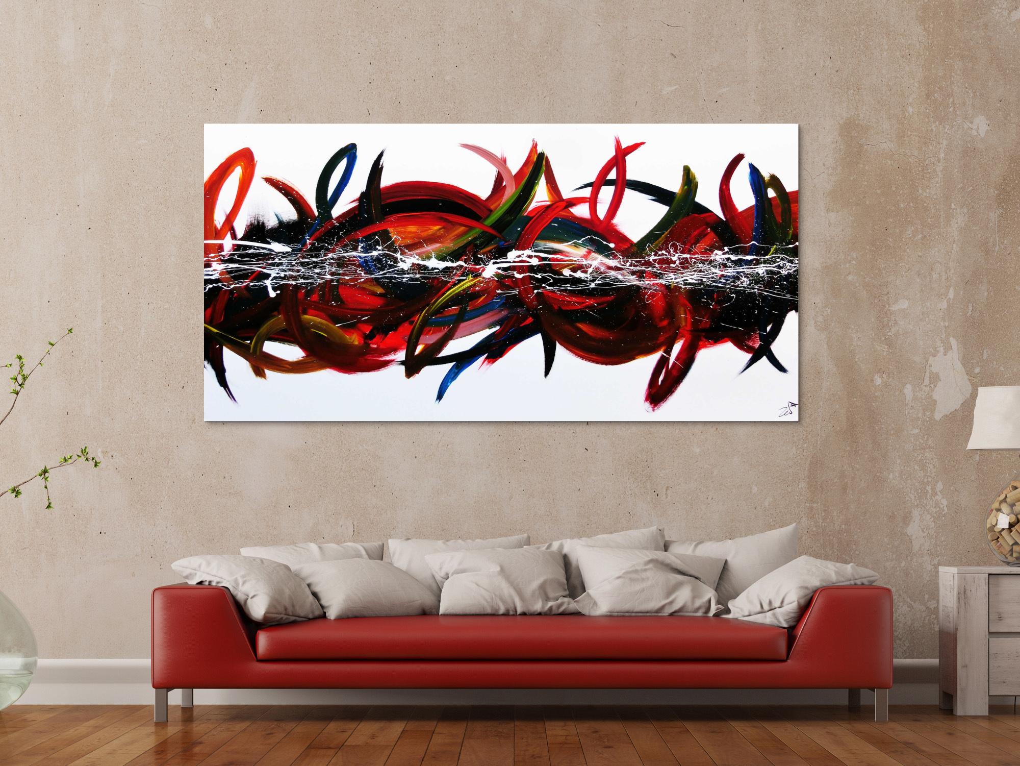 Abstraktes Acrylgemälde modern und bunt