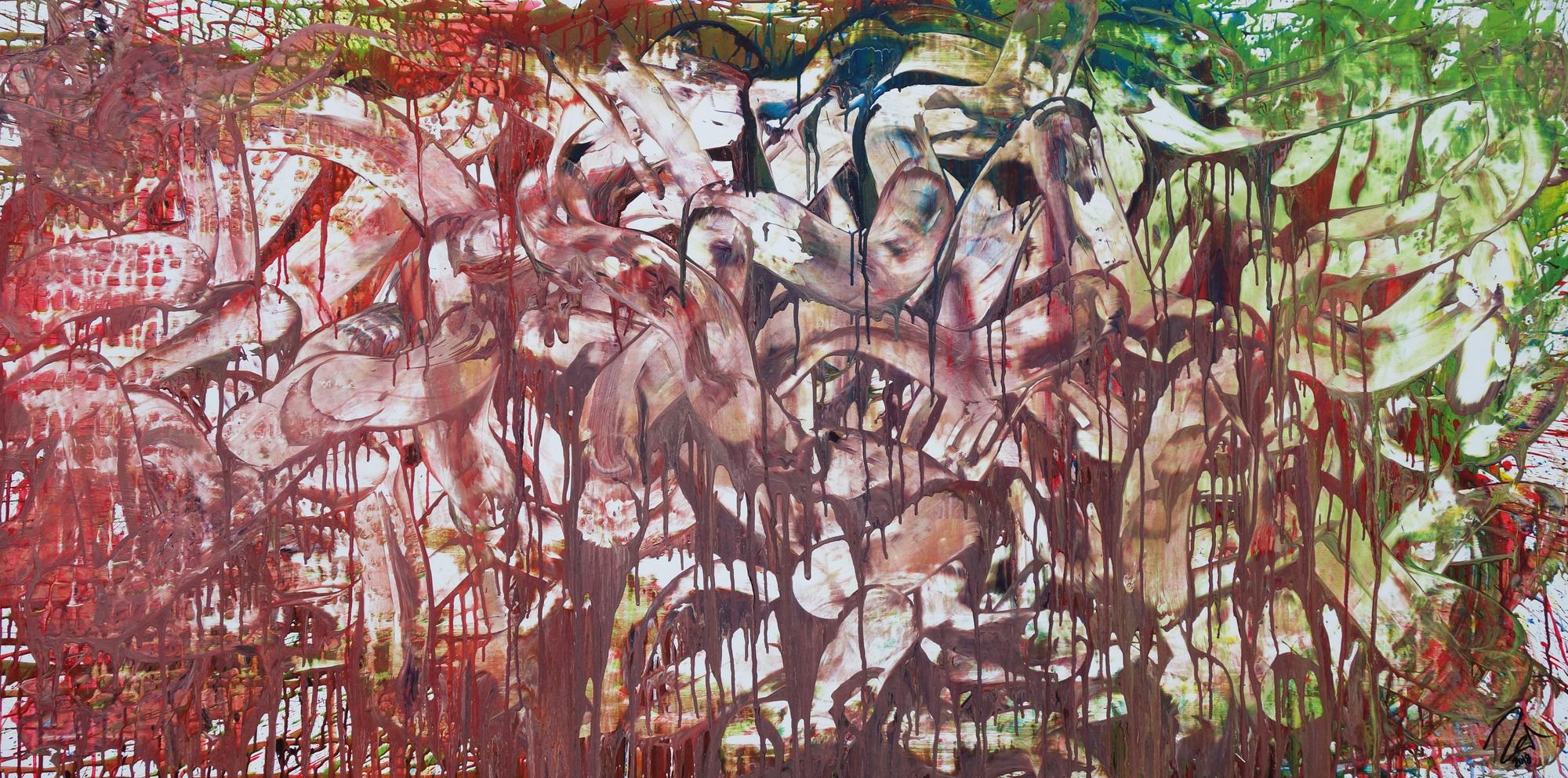 Abstraktes Acrylbild moderne Kunst Expressionismus Informel zeitgenössisch