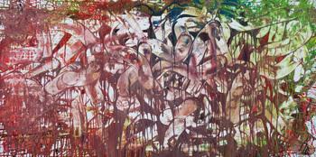 Abstraktes Acrylbild moderne Kunst Expressionismus Informel zeitgenössisch