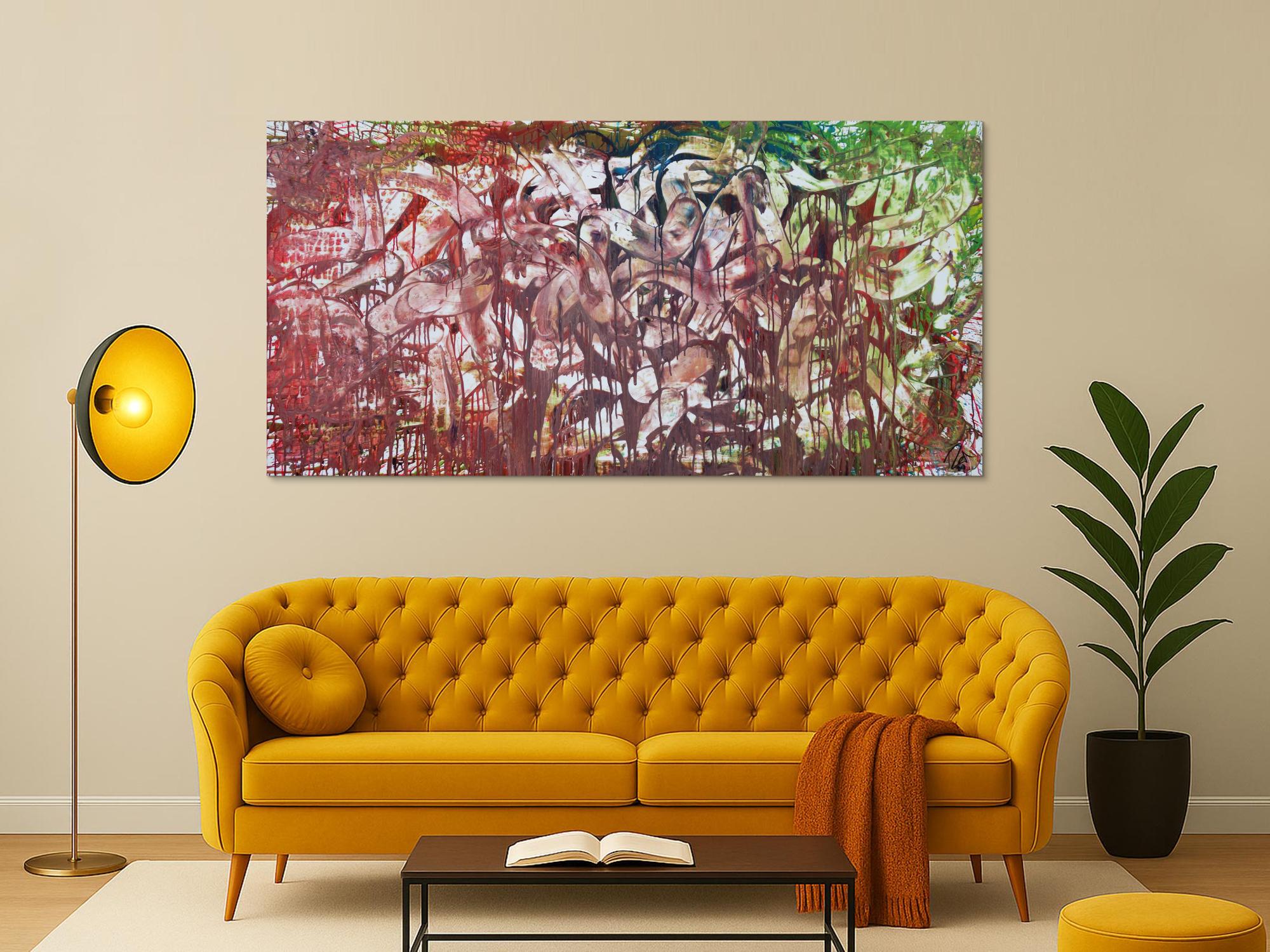 Abstraktes Acrylbild moderne Kunst Expressionismus Informel zeitgenössisch