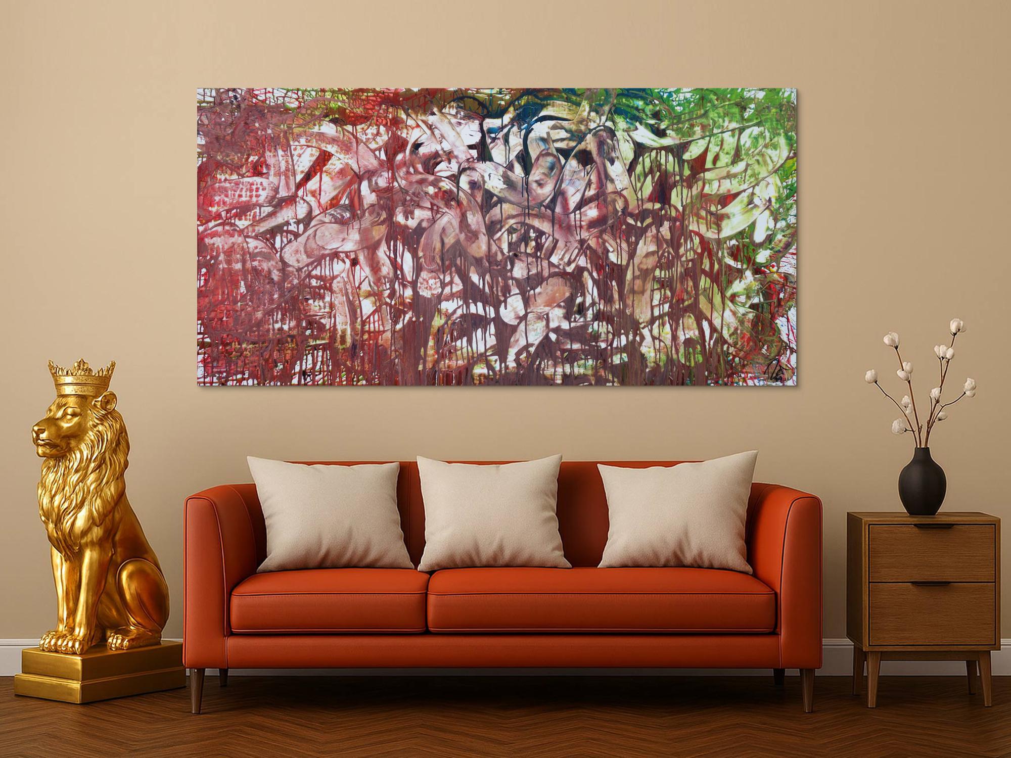 Abstraktes Acrylbild moderne Kunst Expressionismus Informel zeitgenössisch