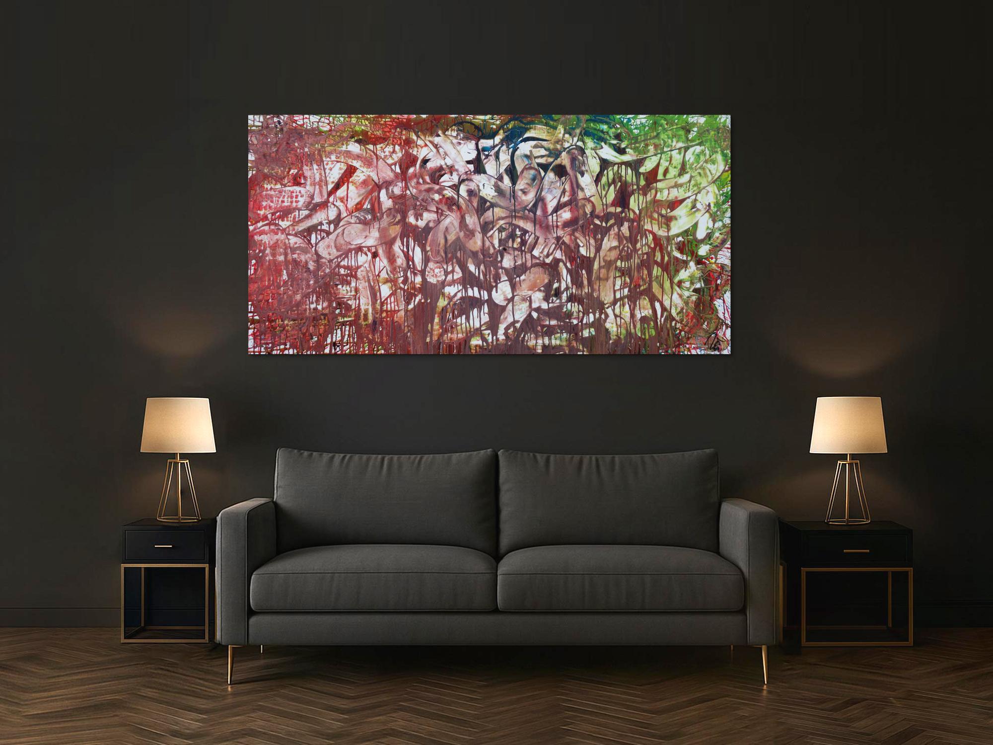 Abstraktes Acrylbild moderne Kunst Expressionismus Informel zeitgenössisch