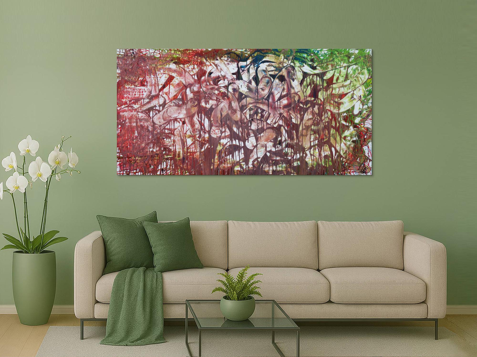 Abstraktes Acrylbild moderne Kunst Expressionismus Informel zeitgenössisch