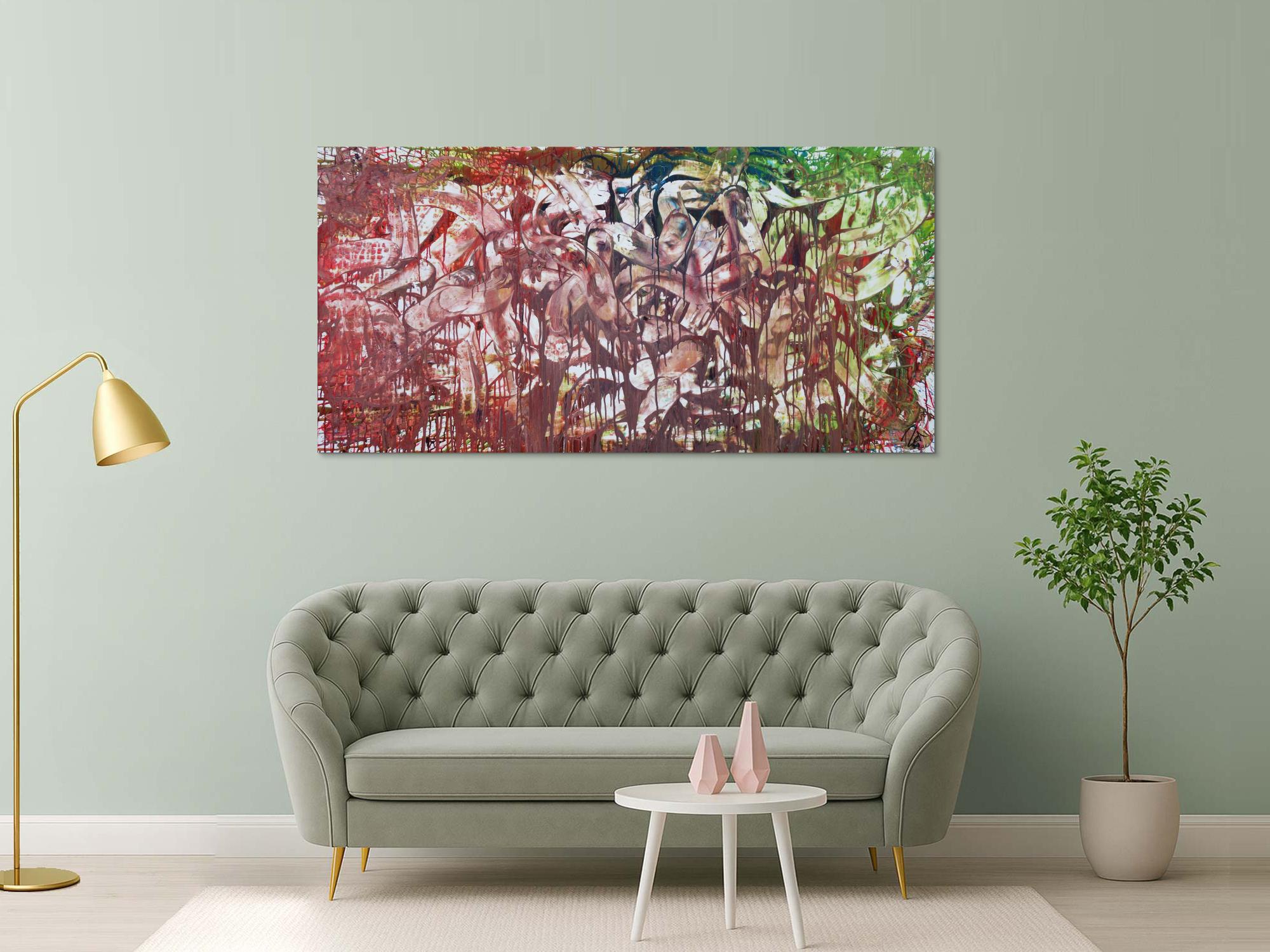 Abstraktes Acrylbild moderne Kunst Expressionismus Informel zeitgenössisch