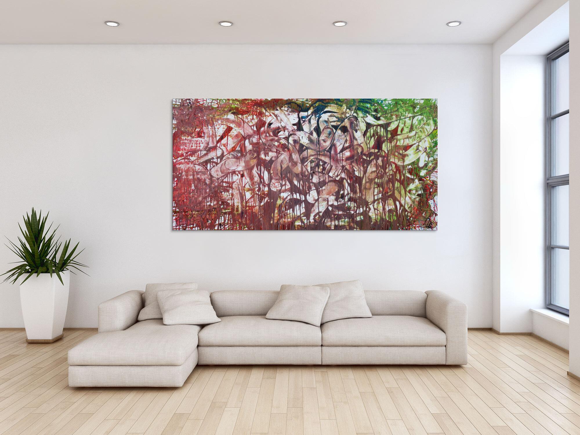 Abstraktes Acrylbild moderne Kunst Expressionismus Informel zeitgenössisch