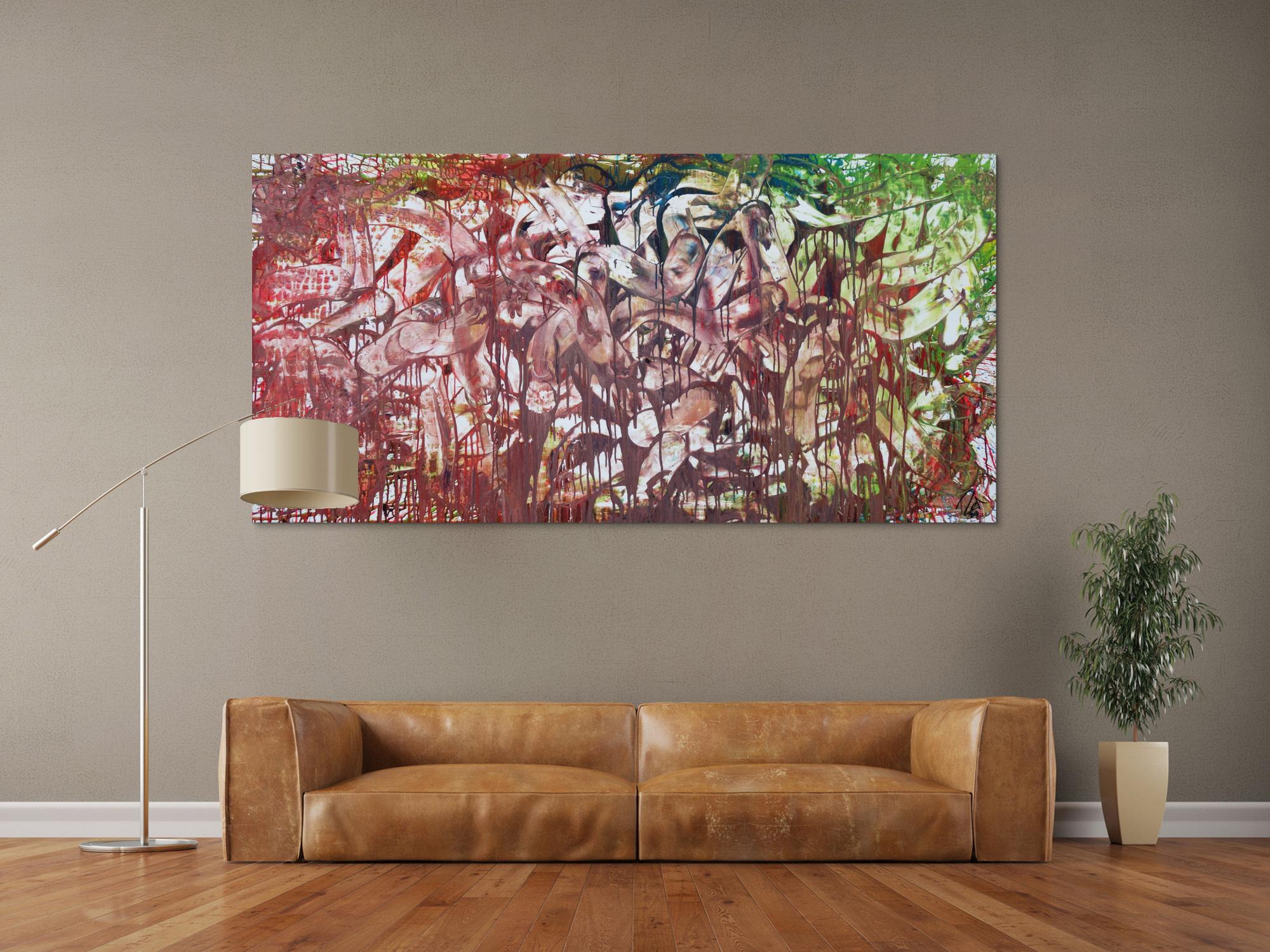 Abstraktes Acrylbild moderne Kunst Expressionismus Informel zeitgenössisch