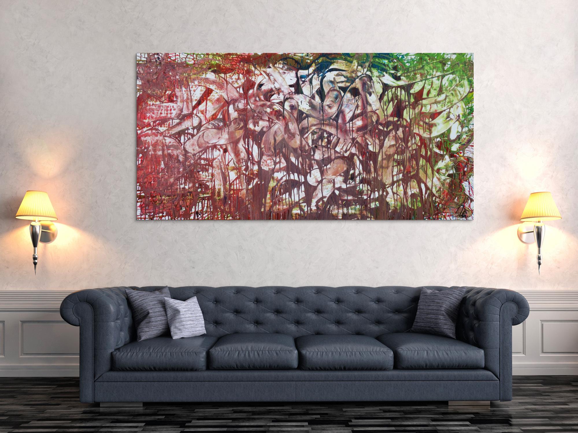 Abstraktes Acrylbild moderne Kunst Expressionismus Informel zeitgenössisch