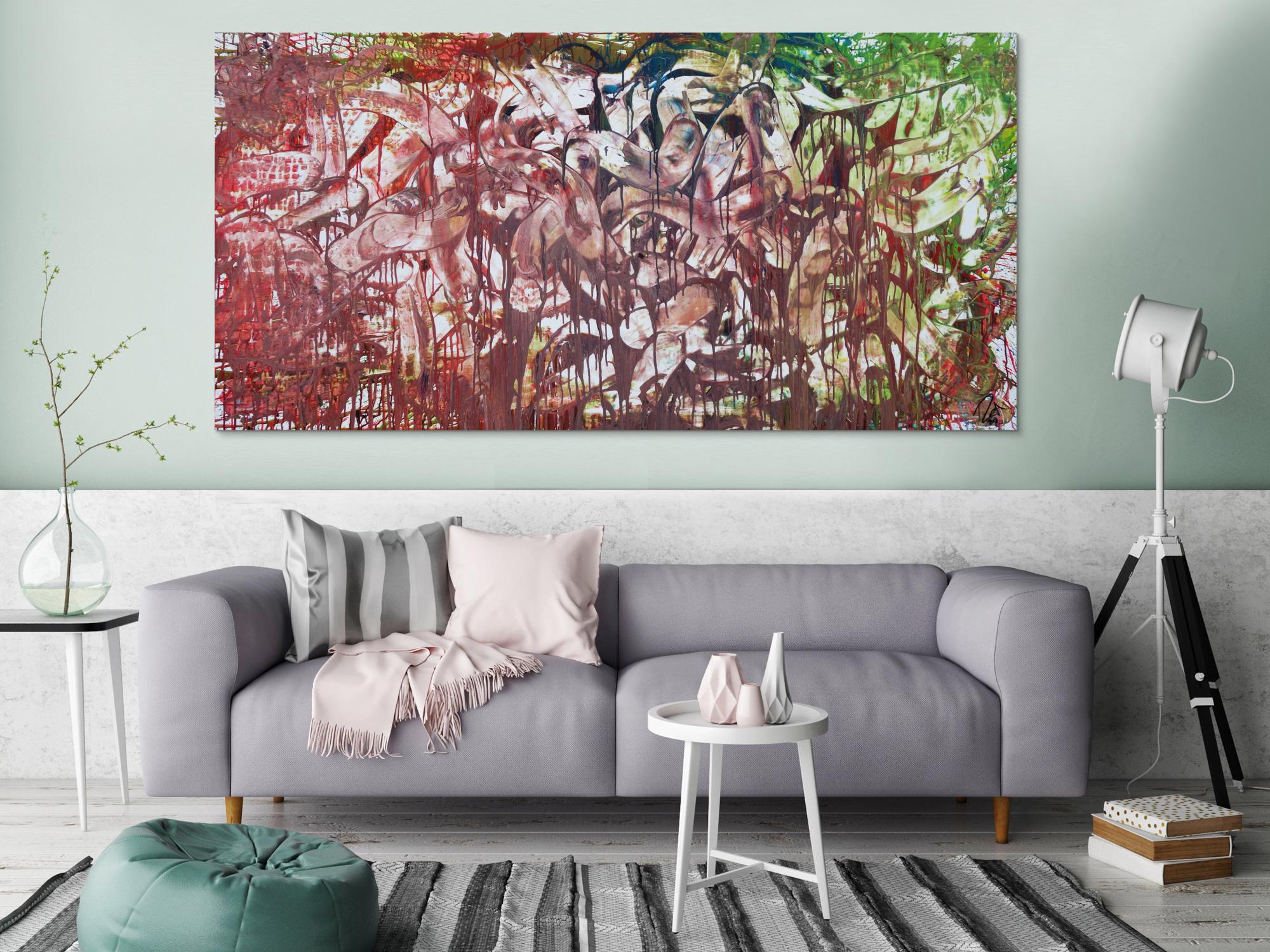 Abstraktes Acrylbild moderne Kunst Expressionismus Informel zeitgenössisch