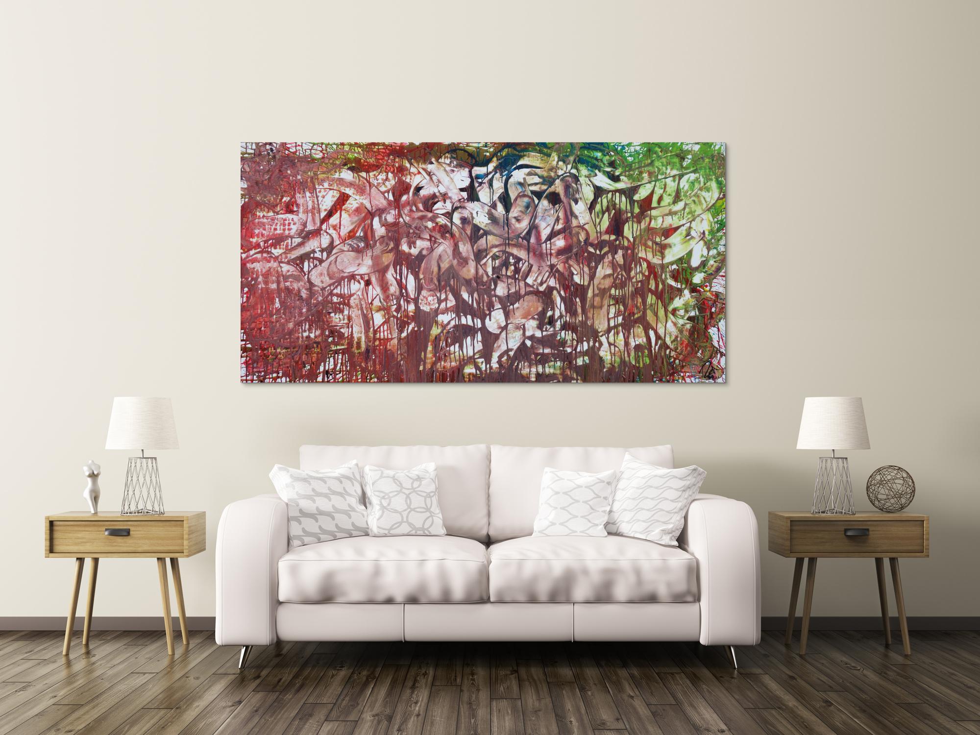 Abstraktes Acrylbild moderne Kunst Expressionismus Informel zeitgenössisch