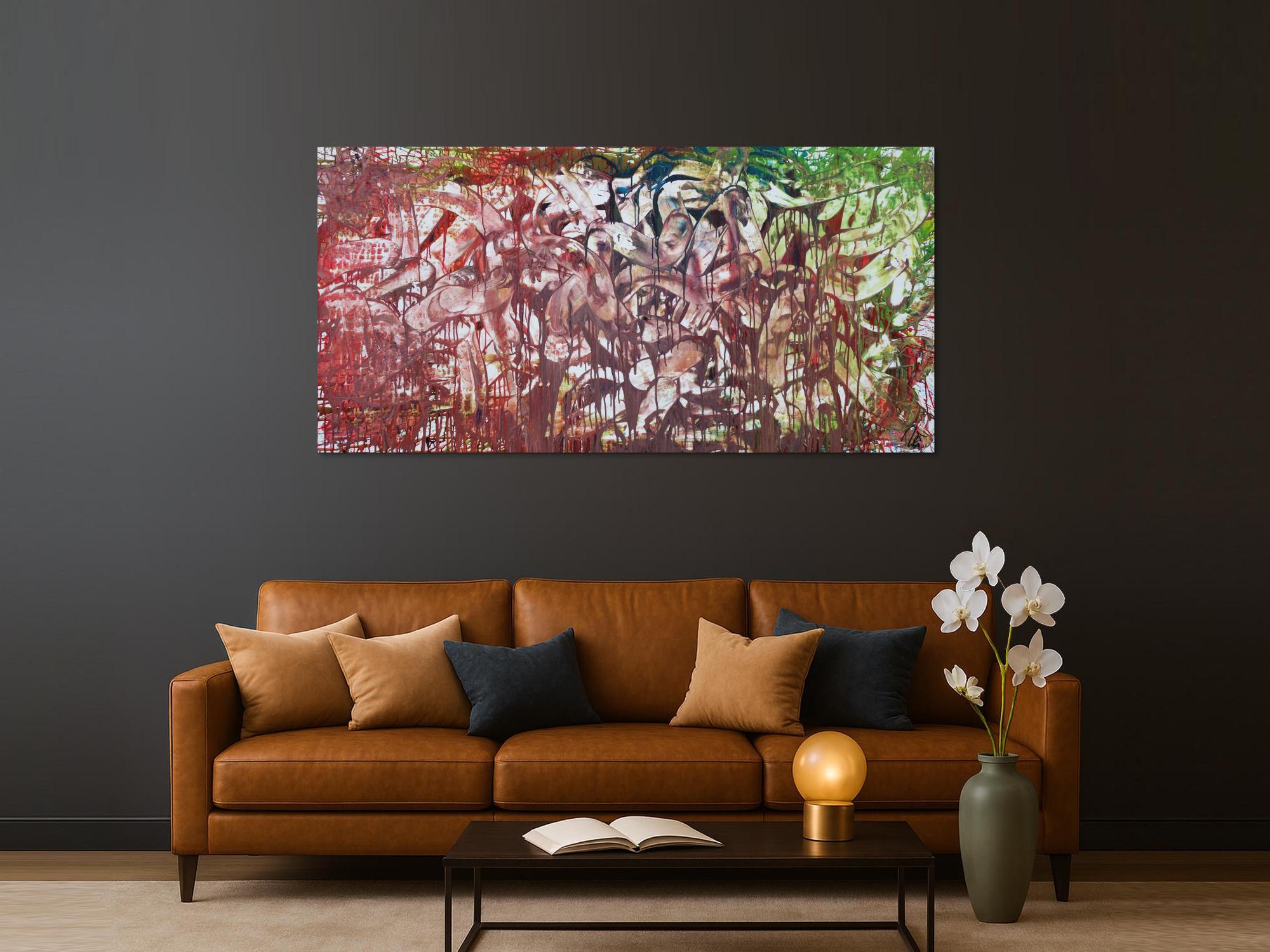 Abstraktes Acrylbild moderne Kunst Expressionismus Informel zeitgenössisch