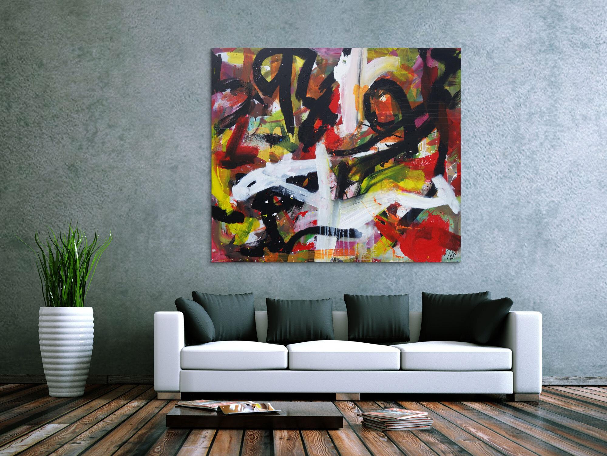 Modernes Gemälde abstrakter Expressionismus Informel handgemalt auf Leinwand Unikat
