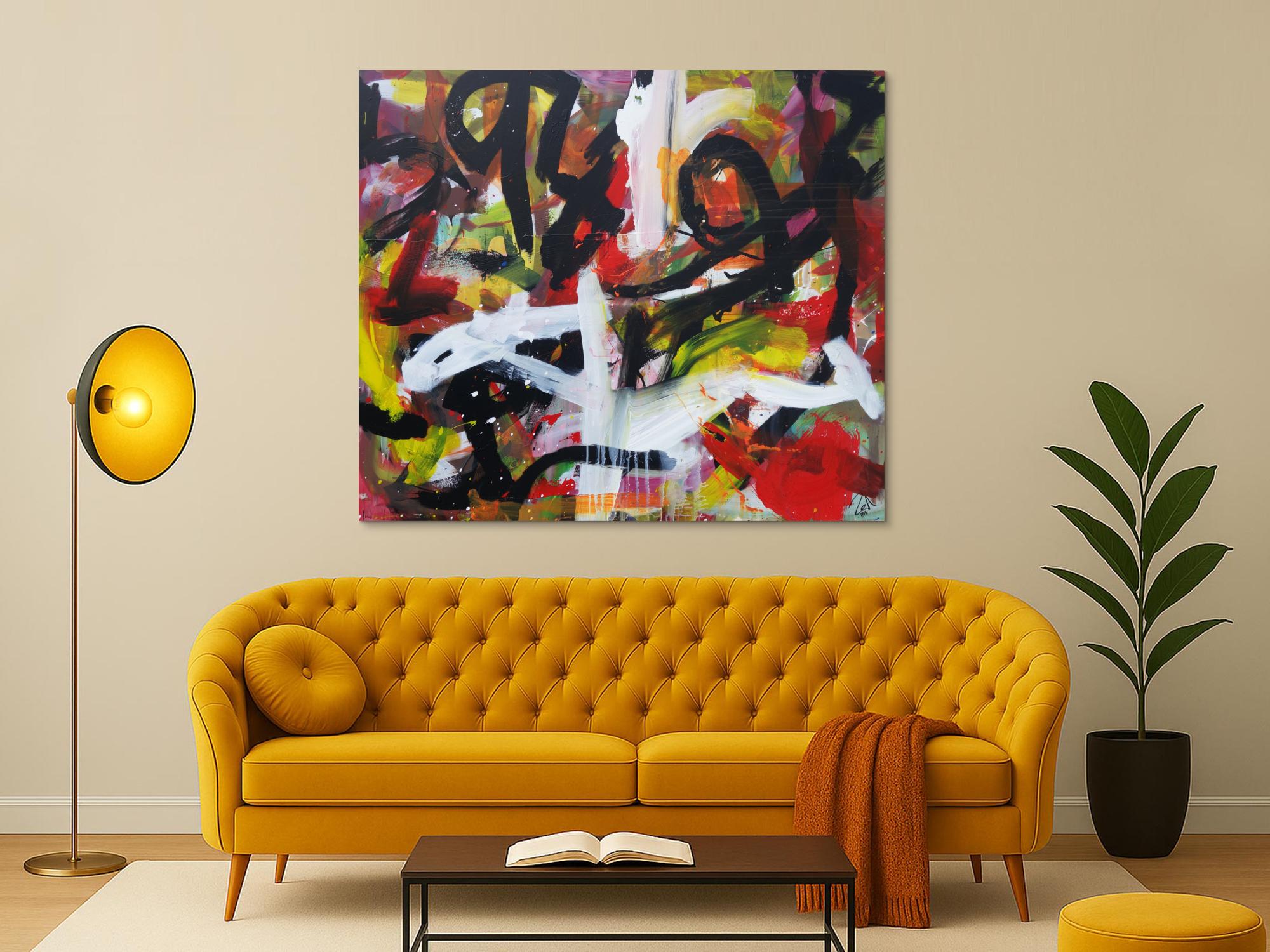 Modernes Gemälde abstrakter Expressionismus Informel handgemalt auf Leinwand Unikat